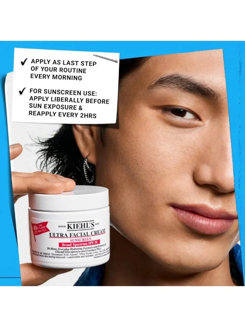 Lightweight Daily Face Moisturizer with SPF 30, 24-Hour Hydration, Non-Greasy